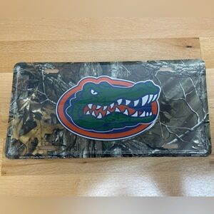 University of Florida Gators Camo Metal License Plate. UF Real Tree Car Tag. New